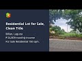 Residential Lot for Sale, Clean Title