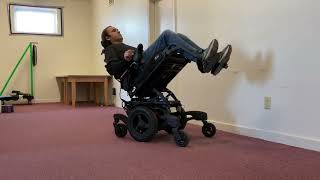 Sunrise Medical Quickie QM-710 Power Chair with Powered Tilt \u0026 Swing-Away Leg Rests