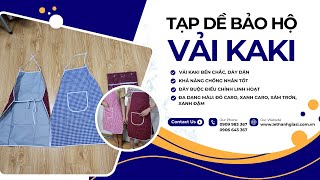 Kho sỉ tạp dề vải kaki đẹp, chống nhăn, giá rẻ