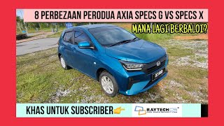 8 PERBEZAAN PERODUA AXIA SPECS G VS SPECS X