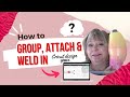 How to Group, Attach and Weld in Cricut Design Space | Cricut Tutorial