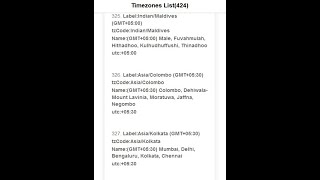 Getting TIMEZONES list and datetime of a particular TIMEZONE by calling PHP GET API in ionic apps