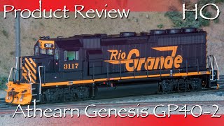 Product Review Athearn Genesis HO GP40-2 DRGW - Rio Grande Diesel!