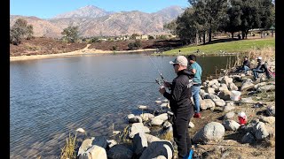 gran pesca de trucha en Yucaipa park.