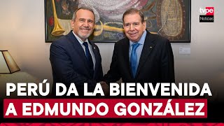 Edmundo González llegó a Lima: “Perú da la bienvenida al presidente electo de Venezuela”