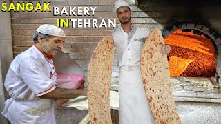 Baking Bread | Baking Iranian Sangak Bread by a 35-Year Experienced Artisan