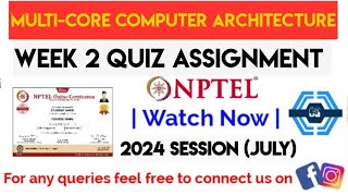 Multi Core Computer Architecture Nptel Week 1 Assignment Solution 2024 Multi Core Computer Architecture Nptel Week 1 Assignment Solution 2024