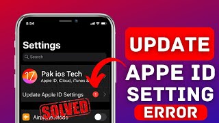 How to fix update apple id settings |How to Update Apple id Settings|Problem |iphone|mac|ipad | 2023