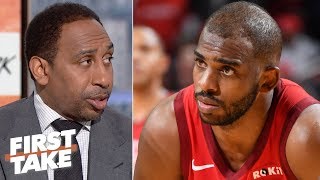 Chris Paul denies ever requesting a trade from the Rockets - Stephen A. | First Take