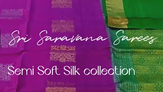 Semi Soft Silk sarees || Sri Saravana Sarees || Sirumugai || Online shopping || Free Shipping