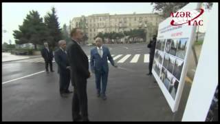 President Ilham Aliyev attended the opening of the new roads  in Baku