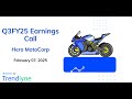 hero motocorp earnings call for q3fy25