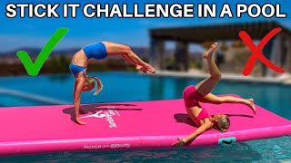 GYMNASTICS ON WATER  STICK IT CHALLENGE! Who's the best?