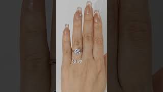 1ct to 3ct Round-cut Engagement Rings Displayed on Size 5.5(U.S.) Hand