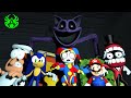 (EP 12) Poppy Playtime Chapter 3: Mario, Sonic, and Pomni hide from Catnap