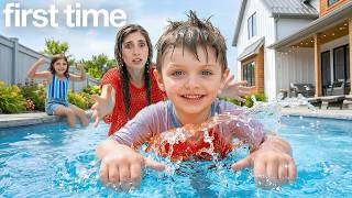 Swimming for the First Time in the New house!!