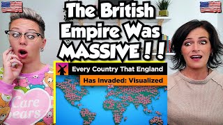 American Couple Reacts: Every Country England Has Invaded: Visualized! FIRST TIME REACTION!