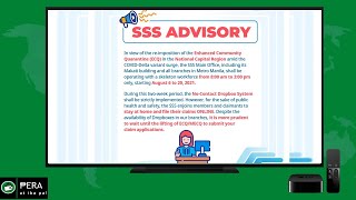 SSS Advisory August 2021 - ECQ ( Enhanced Community Quarantine)