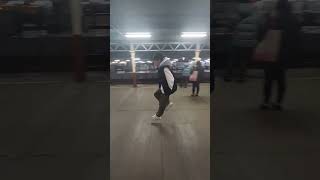 Slick back in Hsinchu station ! part 1  (my friend) ｜滑步舞｜#slickback #shorts #popular