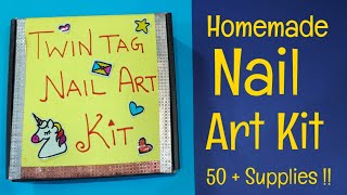 Homemade Nail Art Kit 💓🤓 DIY Nail Art Kit/ Homemade Fake Nails/ DIY Nail Art Kit Homemade Fake Nails