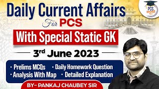 Current Affairs Today 3 June 2023 | Daily Current Affairs for All Competitive Exams | PCS Sarathi