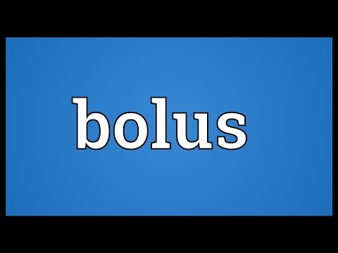 Is bolus a verb?