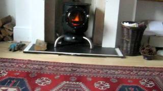 Home made gas bottle wood burning stove test 2