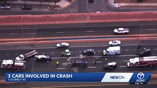 Four hurt after I-40 crash in Albuquerque