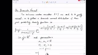 Video 27, Theory and Example, Bivariate Normal Distribution, 1 of 1