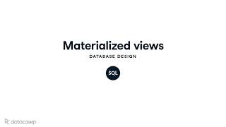 Materialized Views | SQL