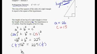 39a Word Problem using Pythagorean Theorem example 1