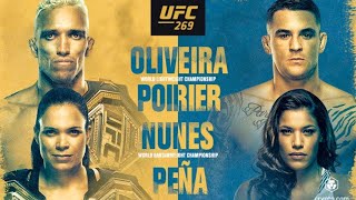 UFC 269 LIVE OLIVEIRA VS POIRIER LIVESTREAM & FULL FIGHT COMPANION