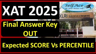 XAT 2025 FINAL ANSWER KEY OUT! Expected SCORE Vs PERCENTILE? And Colleges to Target?