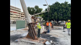 Απομακρύνονται οι πυλώνες φωτισμού από την πλατεία Ελευθερίας