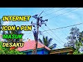 Cara  pemasangan kabel internet icon+ pln pada tiang listrik @Baguskytofficial77​