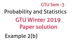 Probability and Statistics |  sample variance and standard deviation | GTU example | sem 3 GTU