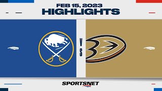 NHL Highlights | Sabres vs. Ducks - February 15, 2023