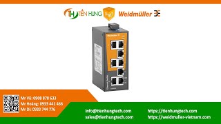 WEIDMULLER - BỘ CHIA MẠNG 8 CỔNG RJ45 IE-SW-BL08-8TX - 1240900000 TIENHUNGTECH