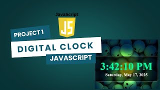 Build a Digital Clock with HTML, CSS & JavaScript ⏰ | JavaScript Project #1