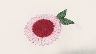 beautiful flower  embroidery design for beginners  #beautiful #tutorial #embroiderystitches