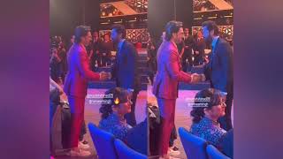 Fahad Mustafa and Ranveer Singh together in Filmfare Middle East Achievers Night 2022