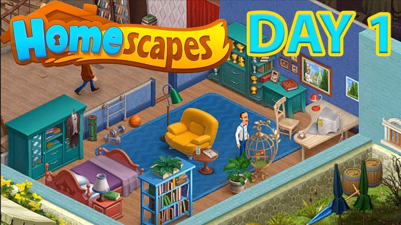 HOMESCAPES Gameplay ( Android | IOS ) - DAY 1 Walkthrough - YouTube