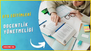 GYS Hazırlık Eğitimleri (Doçentlik Yönetmeliği)