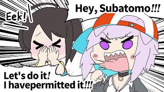 Okayu can copy Subaru completely.[Animated Hololive/Eng sub][Nekomata Okayu/Oozora Subaru/SubaOka]