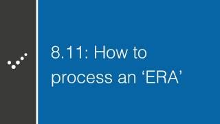 How to process an ERA