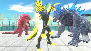 Which Dinosaur Will Successfully Evolve and Defeat  Gold Gigan New and Red Godzilla 2024 Team ARBS