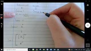 Ionic bonding in potassium oxide