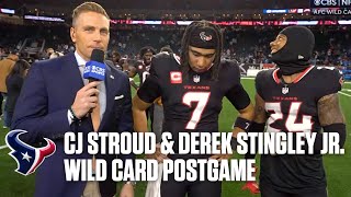 CJ Stroud and Derek Stingley Jr. say the Texans played 'complimentary football\