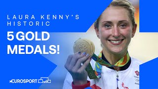 A look back at all 5 of Laura Kenny's historic Gold medal wins 🥇🤩