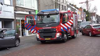 Aankomst brandweer bij Gaslekkage